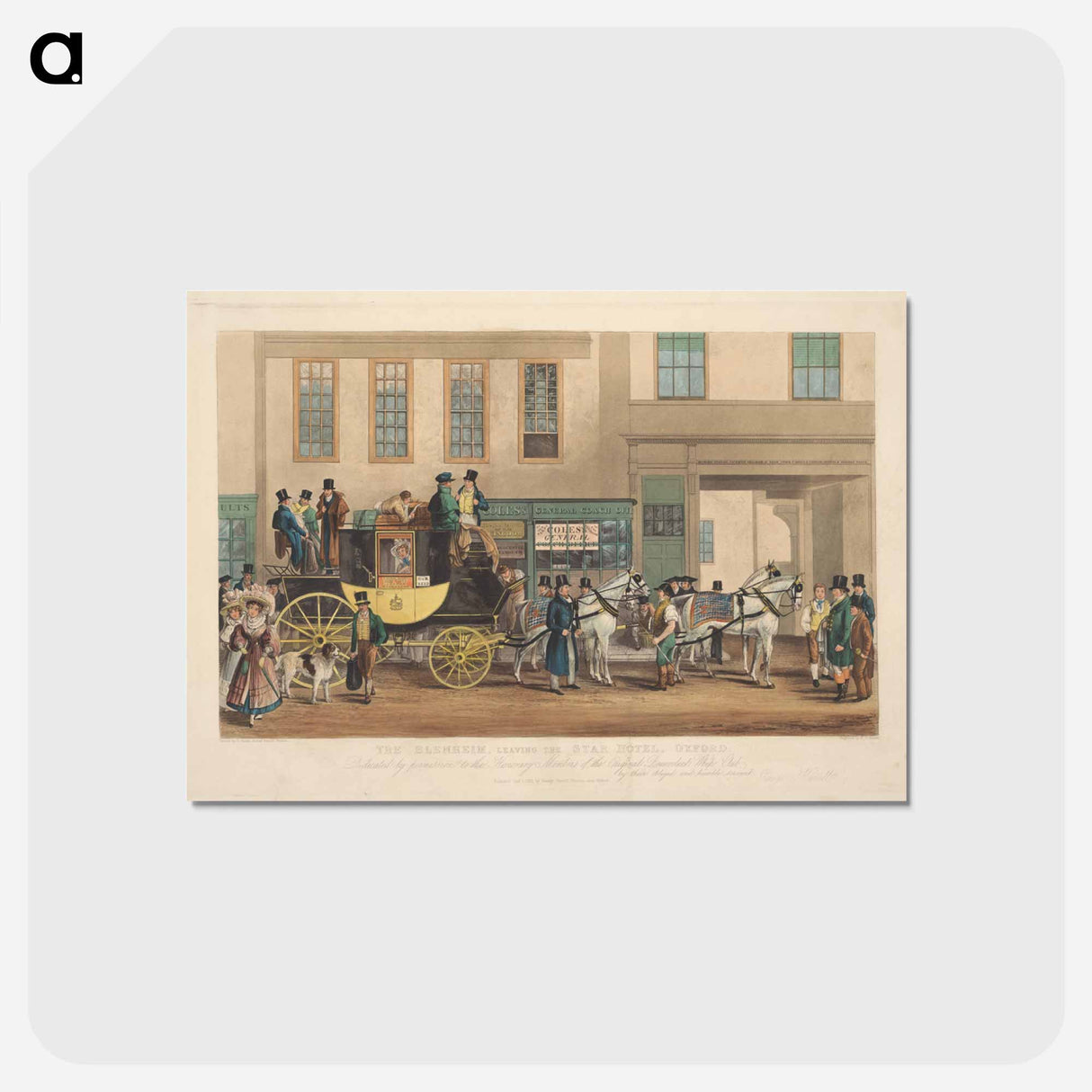 アートポストカード-Coaching: The Blenheim, Leaving the Star Hotel, Oxford
 - イェール大学アートギャラリー Postcard.