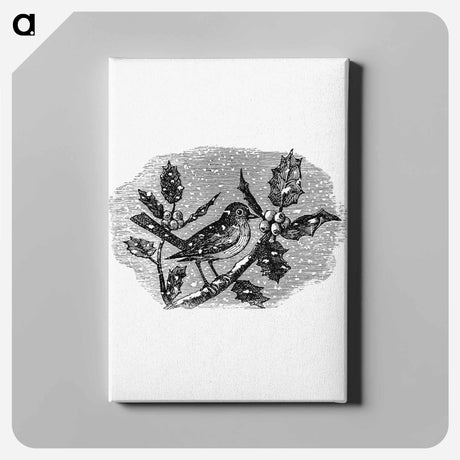 アートパネル-Winter Bird Etching Illustration
 - 大英図書館 Canvas.
