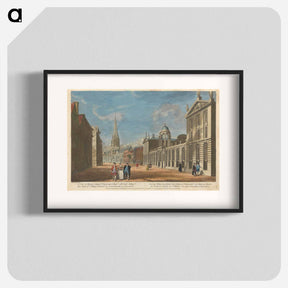 アートポスター-A View of Queen's College (a), University College (b), All Souls College (c), the Steeple of St. Mary's Church (d), & c. in the University of Oxford
 - イェール大学アートギャラリー Poster.