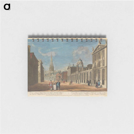 アートメモ帳-A View of Queen's College (a), University College (b), All Souls College (c), the Steeple of St. Mary's Church (d), & c. in the University of Oxford
 - イェール大学アートギャラリー Memo.