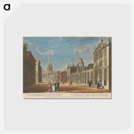 アートポストカード-A View of Queen's College (a), University College (b), All Souls College (c), the Steeple of St. Mary's Church (d), & c. in the University of Oxford
 - イェール大学アートギャラリー Postcard.