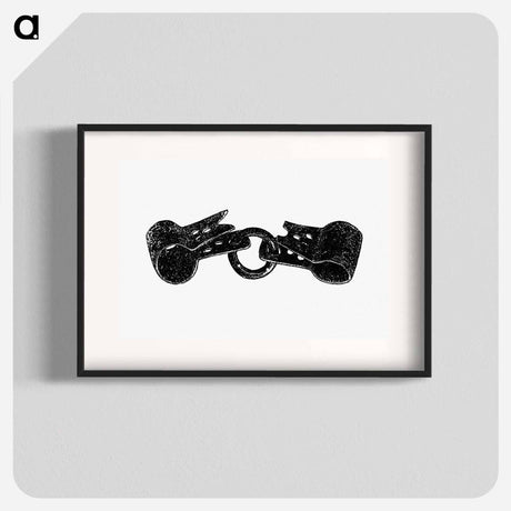 アートポスター-Handcuffs Illustration
 - 大英図書館 Poster.