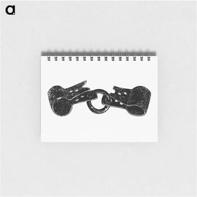 アートメモ帳-Handcuffs Illustration
 - 大英図書館 Memo.