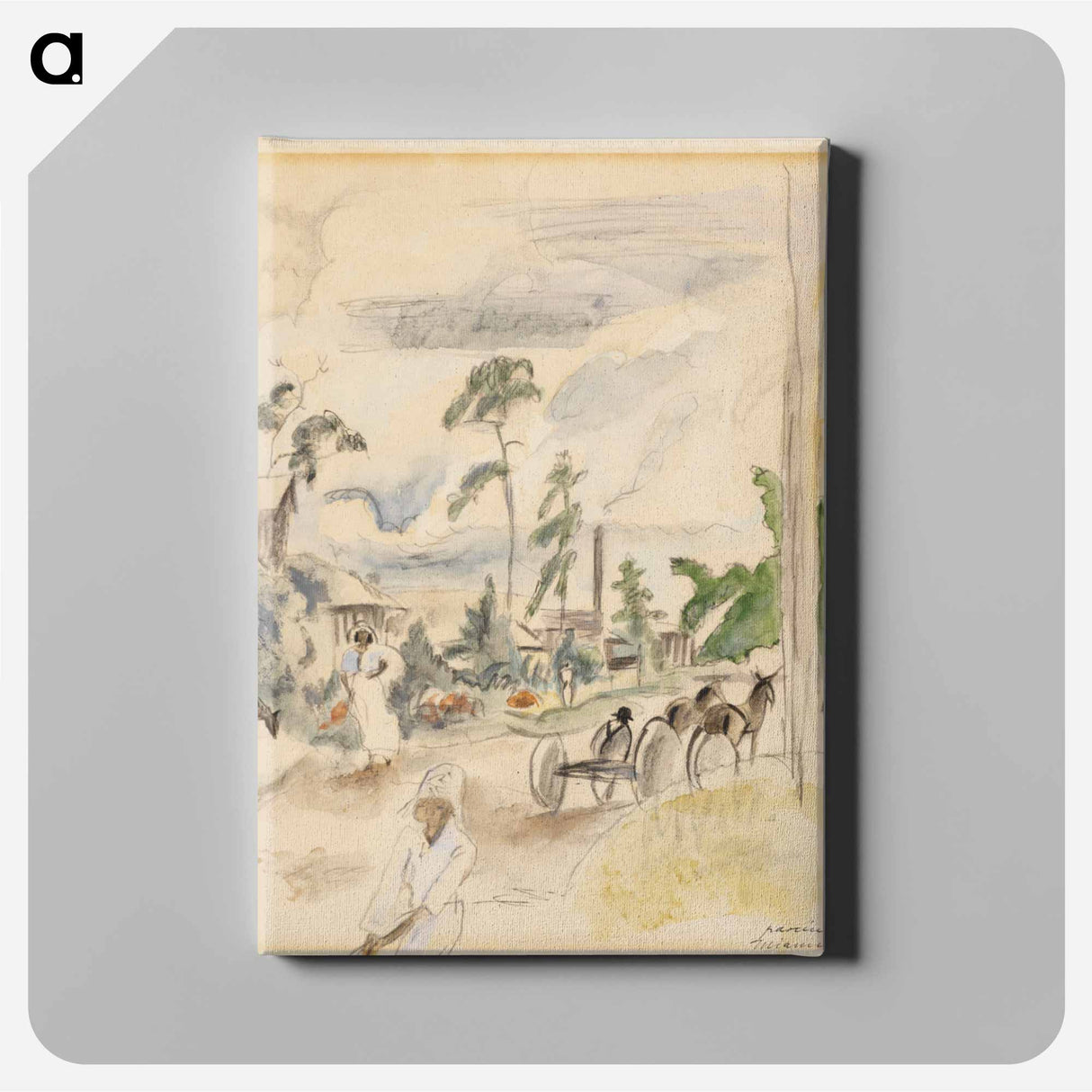 アートパネル-Landscape with Figures, Miami
 - バーンズ・コレクション Canvas.
