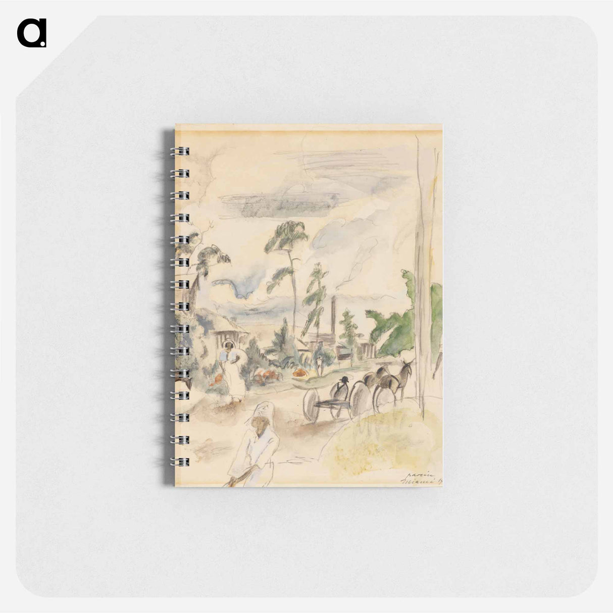 アートメモ帳-Landscape with Figures, Miami
 - バーンズ・コレクション Memo.