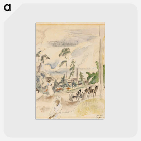 アートポストカード-Landscape with Figures, Miami
 - バーンズ・コレクション Postcard.
