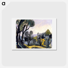アートポストカード-Landscape with Olive Trees - アンリ マティス Postcard.
