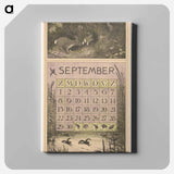 Kalenderblad september met konijnen - テオ ヴァン ホイテマ Canvas.