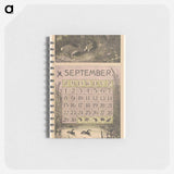 Kalenderblad september met konijnen - テオ ヴァン ホイテマ Memo.