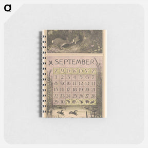 アートメモ帳-Kalenderblad september met konijnen - テオ ヴァン ホイテマ Memo.