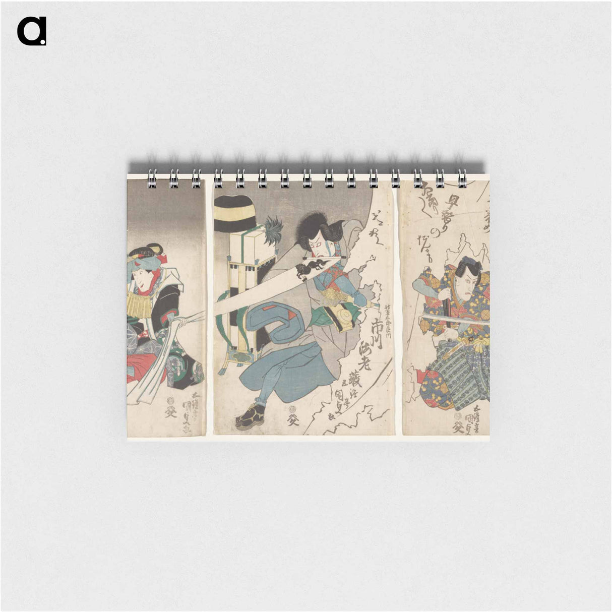 アートメモ帳-Actor Triptych with Sword - 歌川 国貞 Memo.