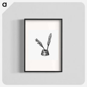 アートポスター-Victorian Quill Pen Engraving
 - 大英図書館 Poster.