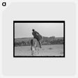 アートポストカード-Cowboy on Horse, Wagon Mound
 - ラッセル リー Postcard.