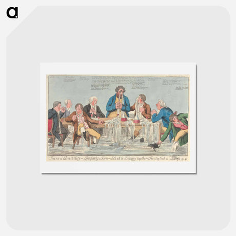 アートポストカード-Tears of Sensibility - Sympathy a Poem - Let's All be Unhappy Together - i.e. - The Wig Club in Distress etc. etc.
 - イェール大学アートギャラリー Postcard.