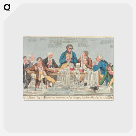 アートポストカード-Tears of Sensibility - Sympathy a Poem - Let's All be Unhappy Together - i.e. - The Wig Club in Distress etc. etc.
 - イェール大学アートギャラリー Postcard.