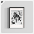 アートポスター-Reindeer Etching Illustration
 - 大英図書館 Poster.