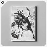 アートパネル-Reindeer Etching Illustration
 - 大英図書館 Canvas.
