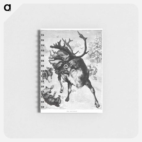 アートメモ帳-Reindeer Etching Illustration
 - 大英図書館 Memo.