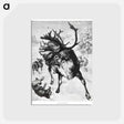 アートポストカード-Reindeer Etching Illustration
 - 大英図書館 Postcard.
