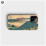 Cushion Pine at Aoyama - Katsushika Hokusai Phone Case.