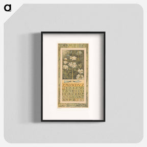 アートポスター-Kalenderblad mei met waterplanten en libel - テオ ヴァン ホイテマ Poster.