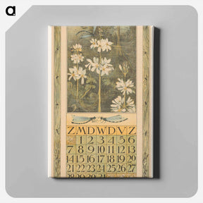 アートパネル-Kalenderblad mei met waterplanten en libel - テオ ヴァン ホイテマ Canvas.