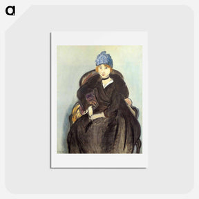 アートポストカード-Marguerite Wearing a Hat - アンリ マティス Postcard.