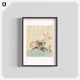 Crab and Flowers - Katsushika Hokusai Poster.