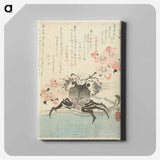 Crab and Flowers - 葛飾 北斎 Canvas.