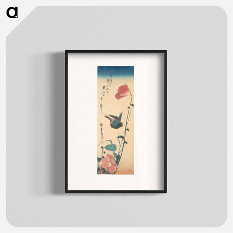 アートポスター-Poppy and Sparrow
 - 歌川 広重 Poster.