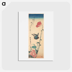 アートポストカード-Poppy and Sparrow
 - 歌川 広重 Postcard.