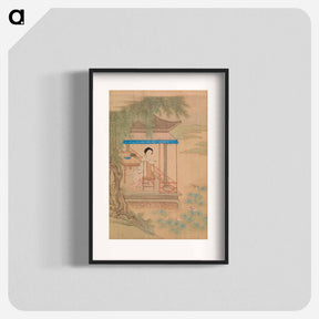 アートポスター-Seated Girl on Porch
 - バーンズ・コレクション Poster.