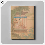アートパネル-Seated Girl on Porch
 - バーンズ・コレクション Canvas.