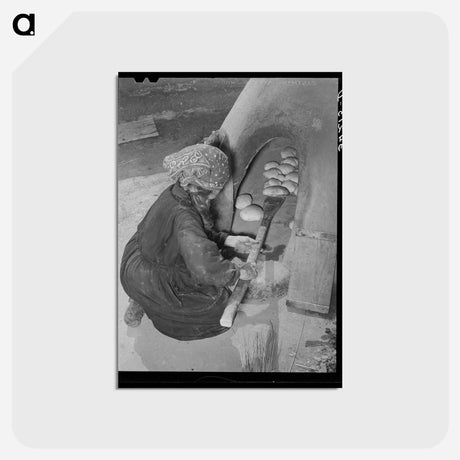 アートポストカード-Taos Bread Maker
 - ラッセル リー Postcard.