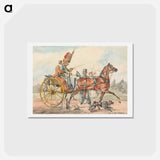アートポストカード-Sporting Discoveries, or the Miseries of Driving .." You Discover you Have Overlooked a Small Post on you Whip Hand
 - イェール大学アートギャラリー Postcard.