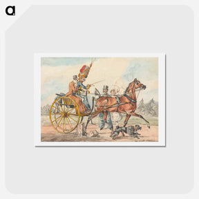 アートポストカード-Sporting Discoveries, or the Miseries of Driving .." You Discover you Have Overlooked a Small Post on you Whip Hand
 - イェール大学アートギャラリー Postcard.