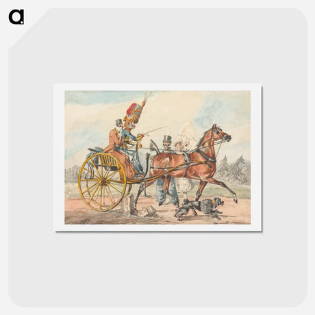 アートポストカード-Sporting Discoveries, or the Miseries of Driving .." You Discover you Have Overlooked a Small Post on you Whip Hand
 - イェール大学アートギャラリー Postcard.