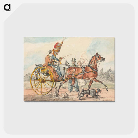 アートポストカード-Sporting Discoveries, or the Miseries of Driving .." You Discover you Have Overlooked a Small Post on you Whip Hand
 - イェール大学アートギャラリー Postcard.