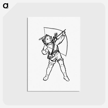 アートポストカード-Victorian Boy with Bow and Arrow
 - 大英図書館 Postcard.