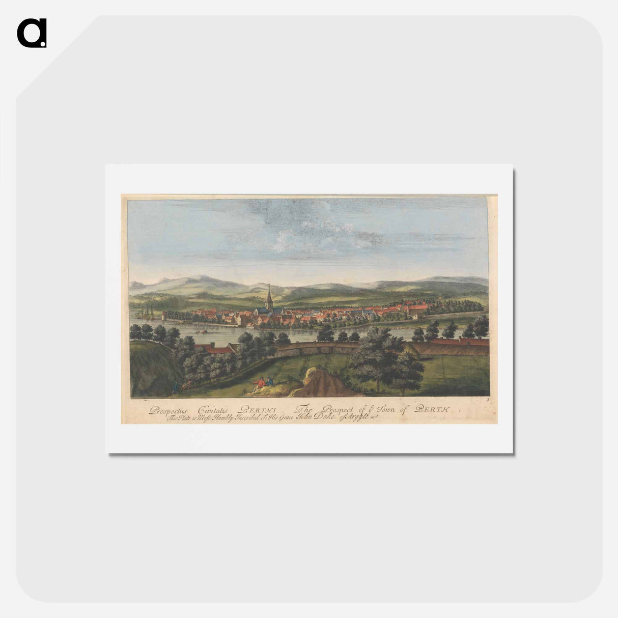 アートポストカード-The Prospect of ye Town of Perth
 - イェール大学アートギャラリー Postcard.