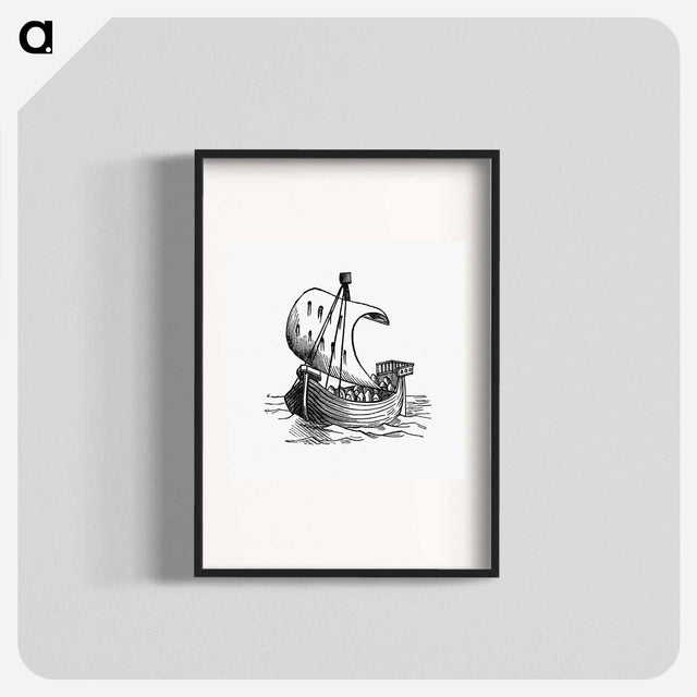 アートポスター-Boat Engraving from Chaucer for Children
 - 大英図書館 Poster.