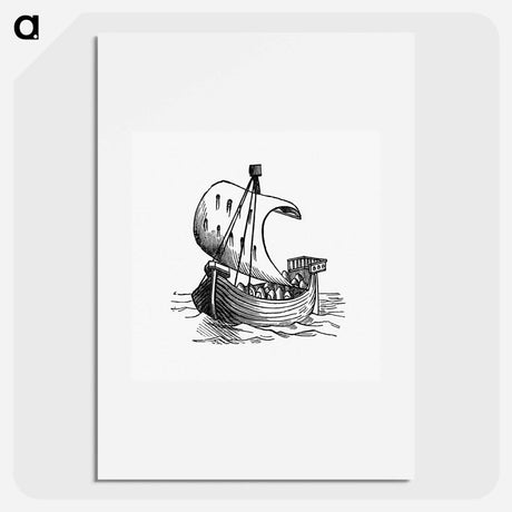 アートポスター-Boat Engraving from Chaucer for Children
 - 大英図書館 Poster.