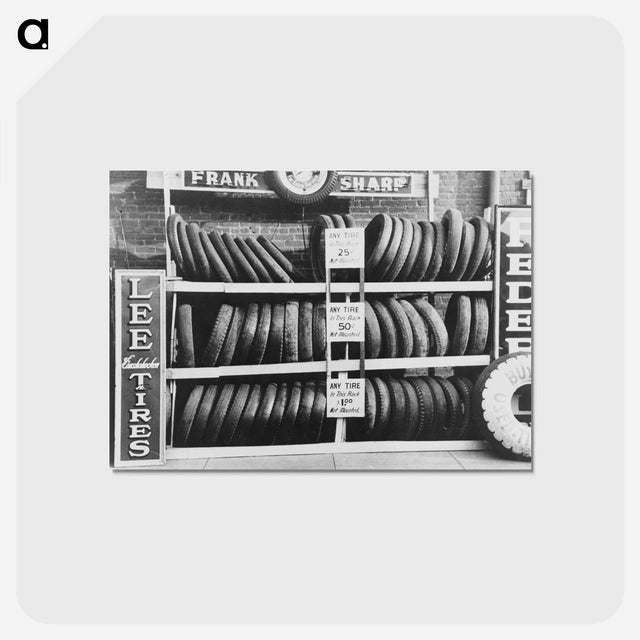 アートポストカード-Used Tires, Waco
 - ラッセル リー Postcard.