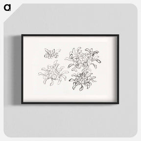 アートポスター-Hokusai's chrysanthemum - 葛飾 北斎 Poster.
