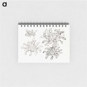 アートメモ帳-Hokusai's chrysanthemum - 葛飾 北斎 Memo.