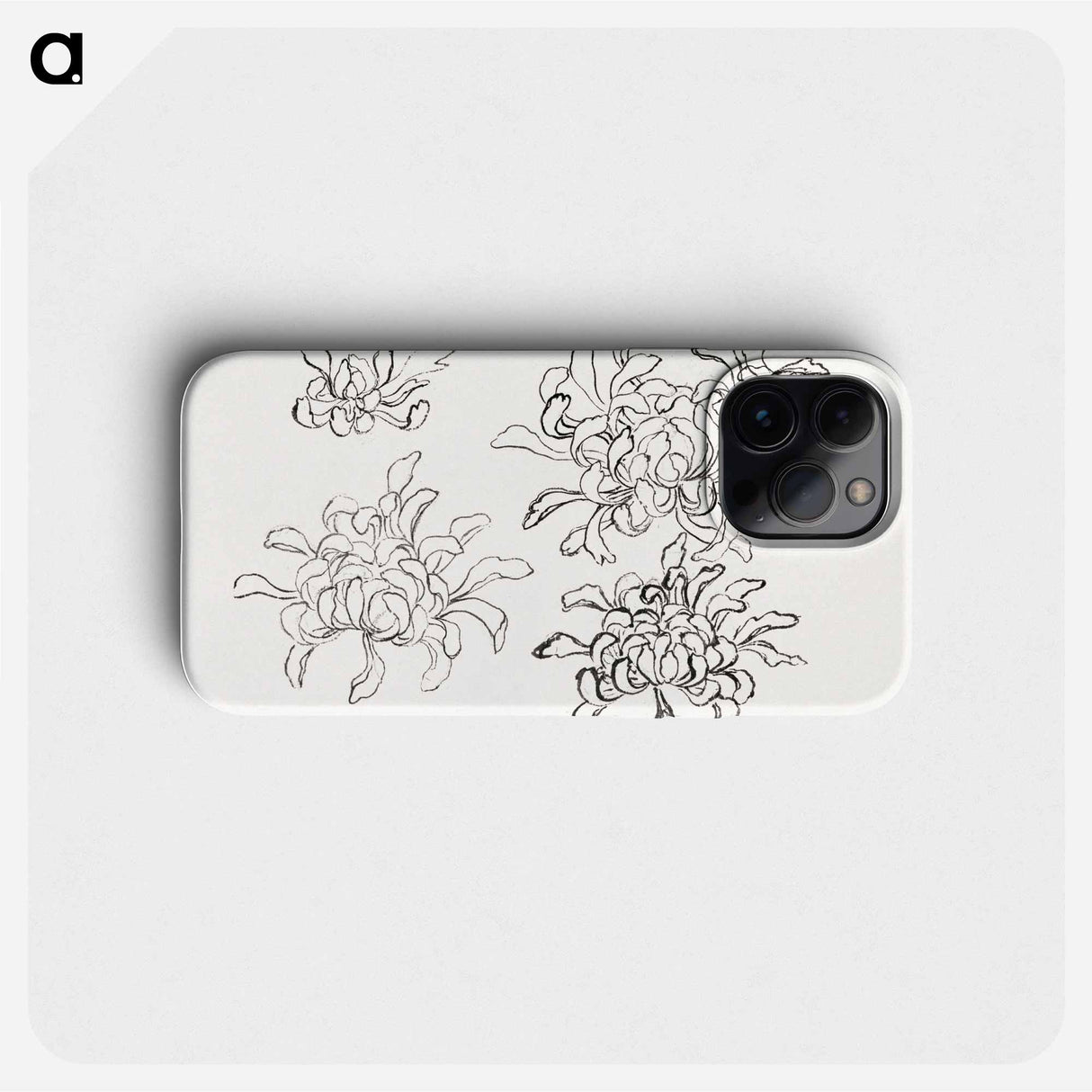 Hokusai's chrysanthemum - Katsushika Hokusai Phone Case.