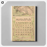 Kalenderblad augustus met pelikanen - テオ ヴァン ホイテマ Canvas.