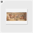 アートポストカード-Interior of a Post-House Stable, With Horses Feeding
 - イェール大学アートギャラリー Postcard.