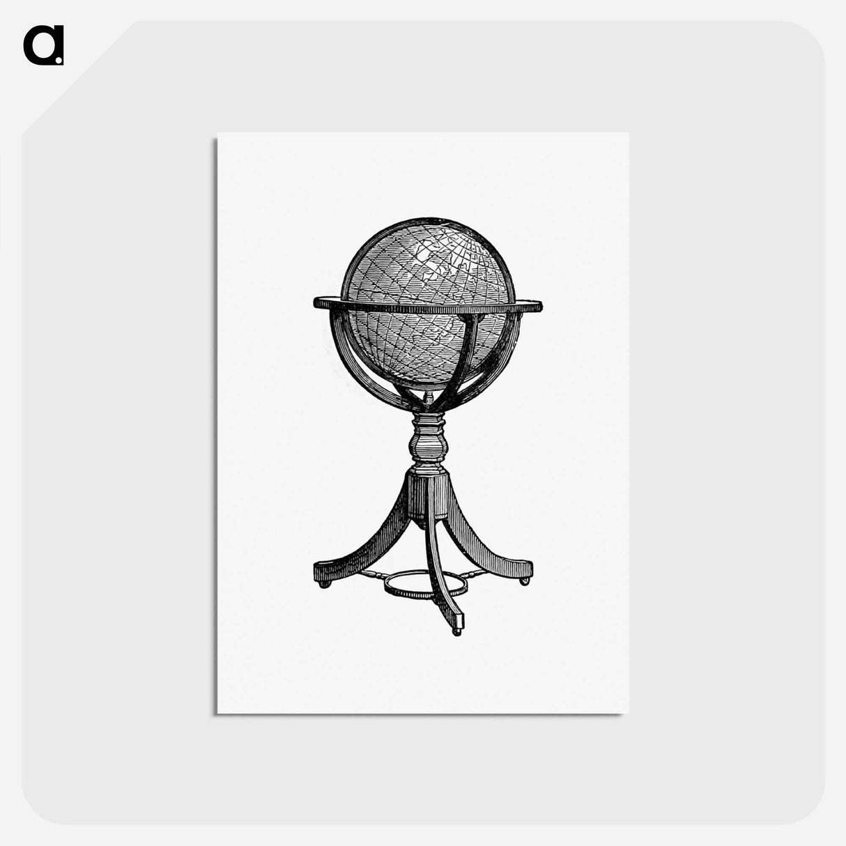 アートポストカード-Atlas Engraving from Chambers's Alternative Geography Readers
 - 大英図書館 Postcard.