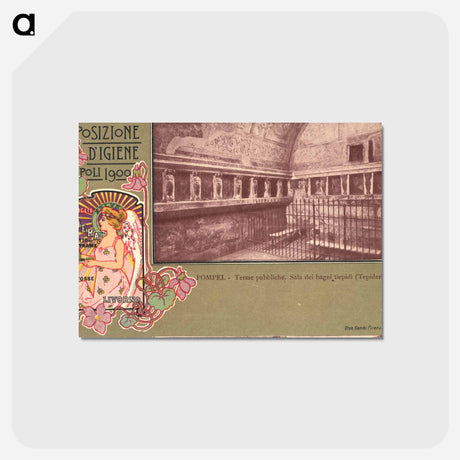 アートポストカード-Exhibition of Hygiene in Naples. Pompeii: Public Baths, Tepid Bath Room (Tepidarium)
 - 国立医学図書館 Postcard.